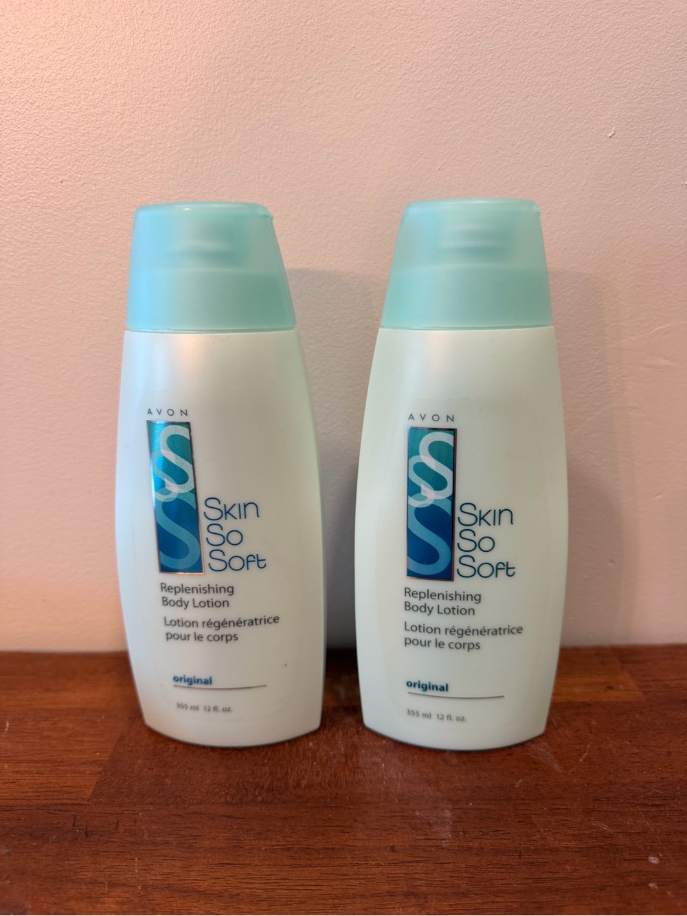 AVON-SKIN SO SOFT-REPLENISHING BODY LOTION - DAMADED PACKAGE - (2 PACK)